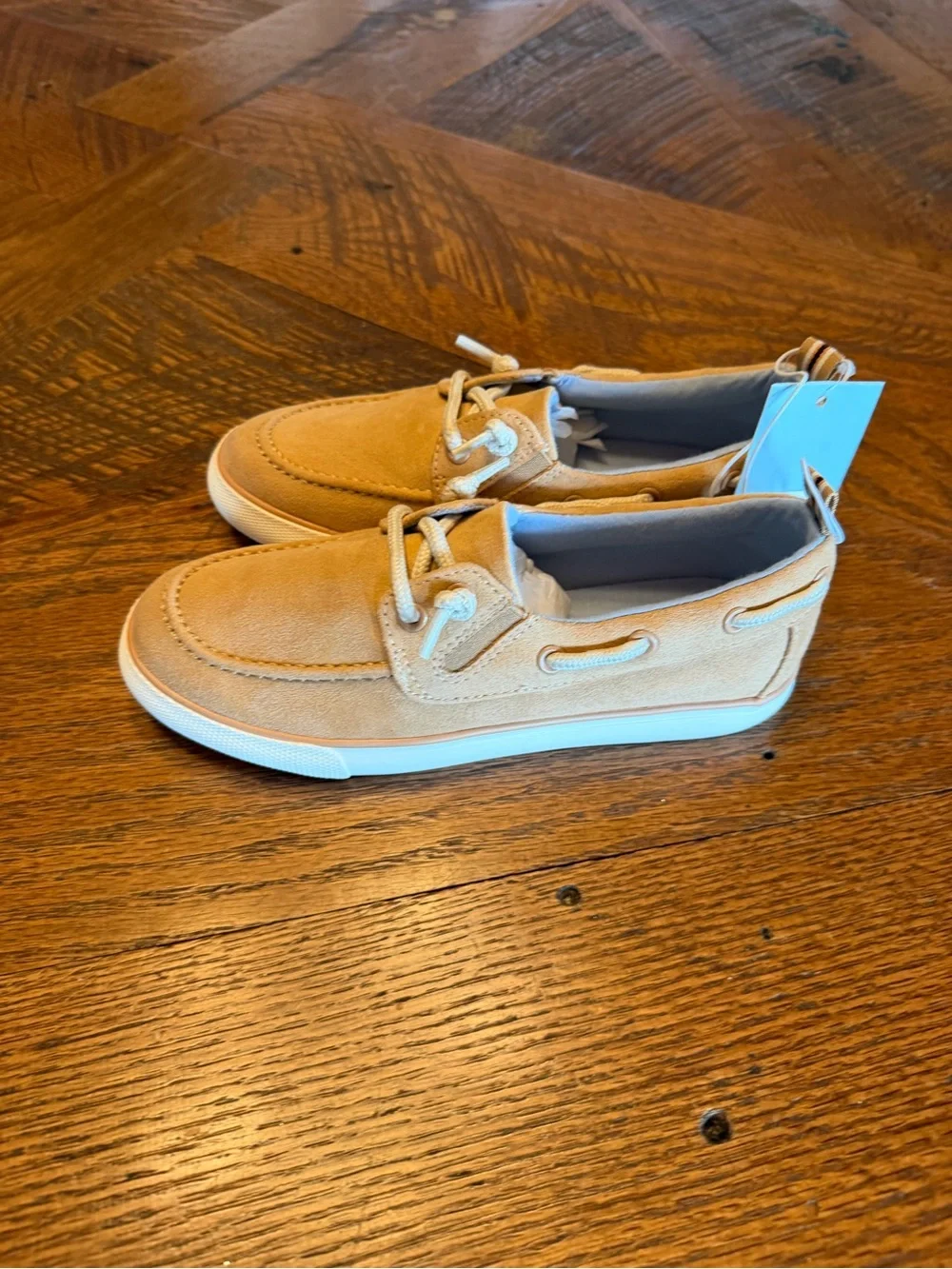 Cat & Jack Kids Tan Suede Boat Shoes